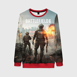 Свитшот женский Битва за Бруклин из Battlefield 6, цвет: 3D-красный