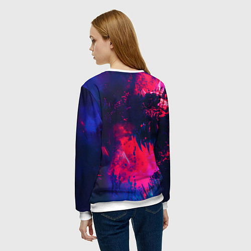 Женский свитшот Цири и чудовище / 3D-Белый – фото 4