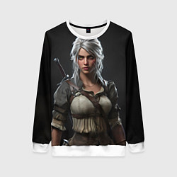 Свитшот женский Цири Ведьмак, цвет: 3D-белый