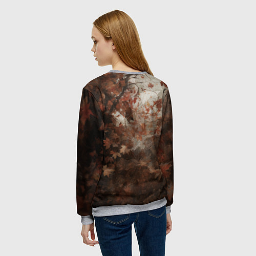 Женский свитшот Зайчишка в шарфе / 3D-Меланж – фото 4