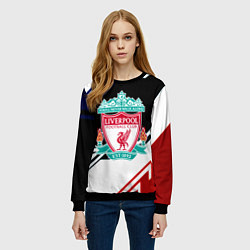 Свитшот женский Liverpool geometry sport, цвет: 3D-черный — фото 2
