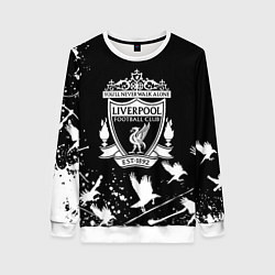 Свитшот женский Ливерпуль белые птицы, цвет: 3D-белый