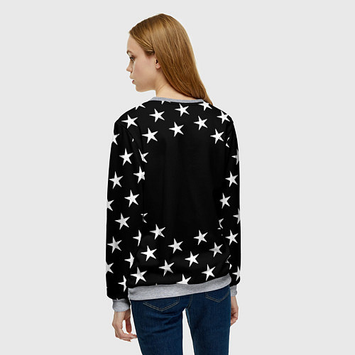 Женский свитшот Манчестер сити звезды / 3D-Меланж – фото 4
