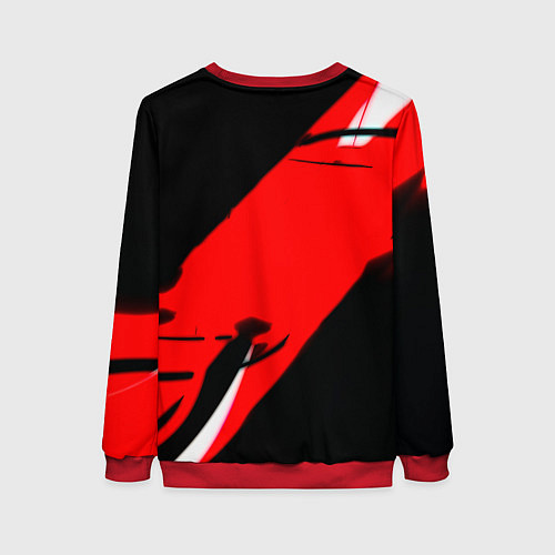 Женский свитшот Арсенал геометрия полосы краски / 3D-Красный – фото 2