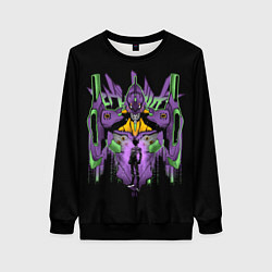 Свитшот женский Евангелион Модуль-01, цвет: 3D-черный