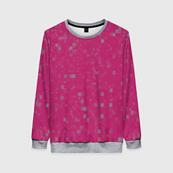 Свитшот женский Color pink brown squares, цвет: 3D-меланж