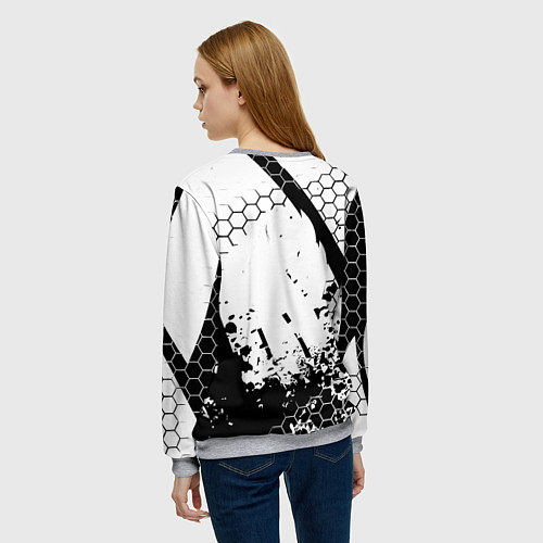 Женский свитшот AEK броня текстура краски / 3D-Меланж – фото 4
