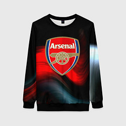Свитшот женский Арсенал абстракция аолна, цвет: 3D-черный