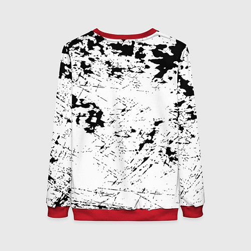 Женский свитшот Borussia черно белые краски / 3D-Красный – фото 2