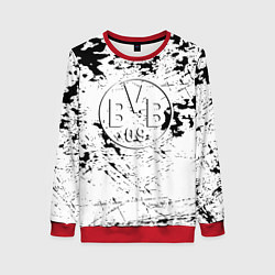 Свитшот женский Borussia черно белые краски, цвет: 3D-красный