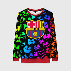 Свитшот женский Барселона x Маршмэллоу неоновый градиент, цвет: 3D-красный