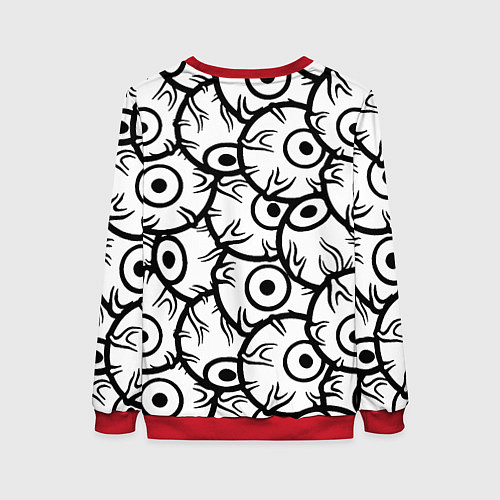 Женский свитшот Borussia глаза текстура / 3D-Красный – фото 2
