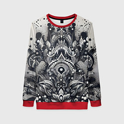 Свитшот женский Abstract pattern - graffiti, цвет: 3D-красный