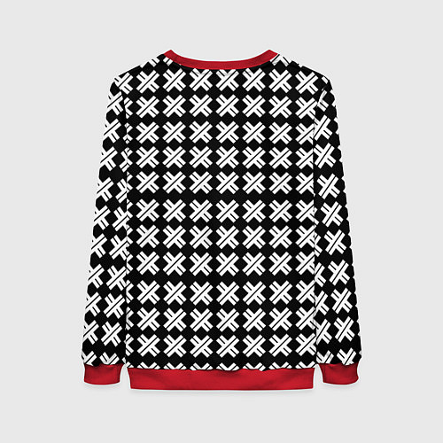 Женский свитшот Borussia pattern geometry / 3D-Красный – фото 2