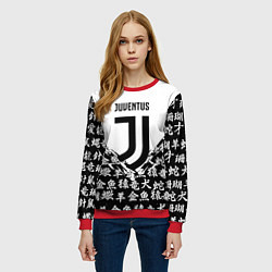 Свитшот женский Juventus символы китайские, цвет: 3D-красный — фото 2