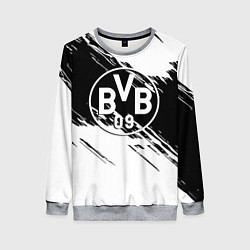 Женский свитшот Borussia черно белые полосы