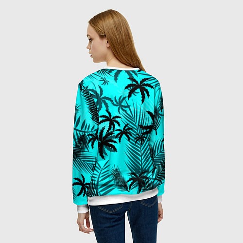 Женский свитшот Borussia неоновые тропики гта / 3D-Белый – фото 4