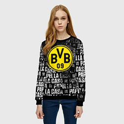 Свитшот женский Borussia мафия текстура надписи, цвет: 3D-черный — фото 2