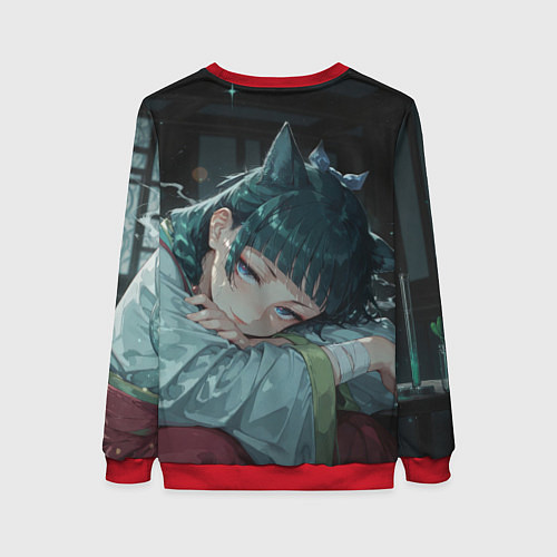 Женский свитшот Маомао с кошачьими ушками / 3D-Красный – фото 2