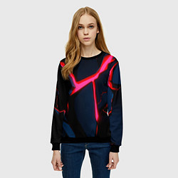 Свитшот женский Neon glow, цвет: 3D-черный — фото 2