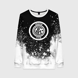 Свитшот женский Inter белый всплеск краско, цвет: 3D-белый