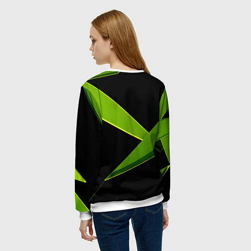 Женский свитшот Geometric neon / 3D-Белый – фото 4