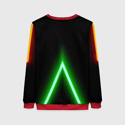 Женский свитшот Color neon green / 3D-Красный – фото 2