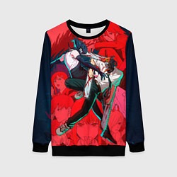 Женский свитшот Битва с Резе Человек бензопила