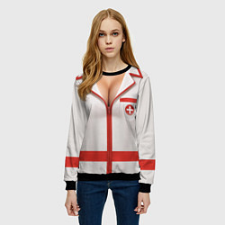 Свитшот женский The nurse, цвет: 3D-черный — фото 2