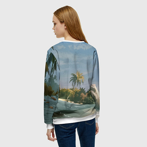 Женский свитшот Лови волну - чотко мем / 3D-Белый – фото 4