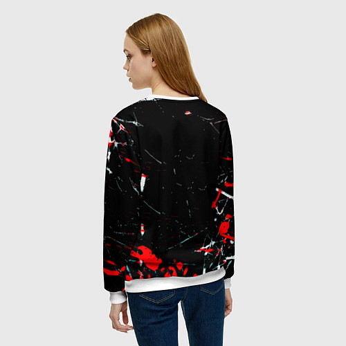 Женский свитшот Бавария Мюнхен штрихи красок / 3D-Белый – фото 4