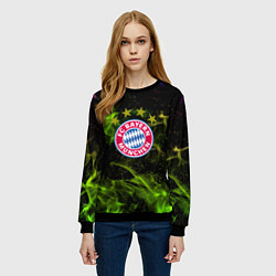 Свитшот женский Бавария Мюнхен огонь, цвет: 3D-черный — фото 2