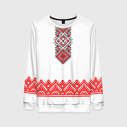 Женский свитшот Славянская вышиванка с узорами и оберегом