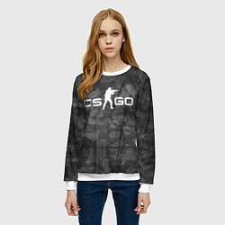 Свитшот женский Эмблема CS GO, цвет: 3D-белый — фото 2