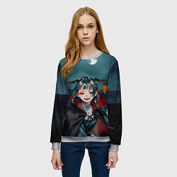 Свитшот женский Вампирша МаоМао - Монолог Фармацевта аниме Хэллоуи, цвет: 3D-меланж — фото 2