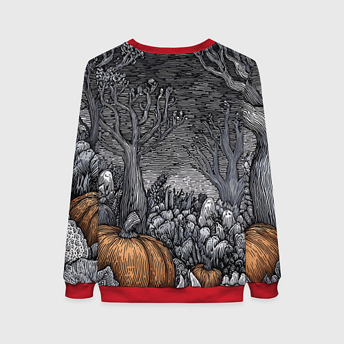 Женский свитшот Осенние шалости духов / 3D-Красный – фото 2