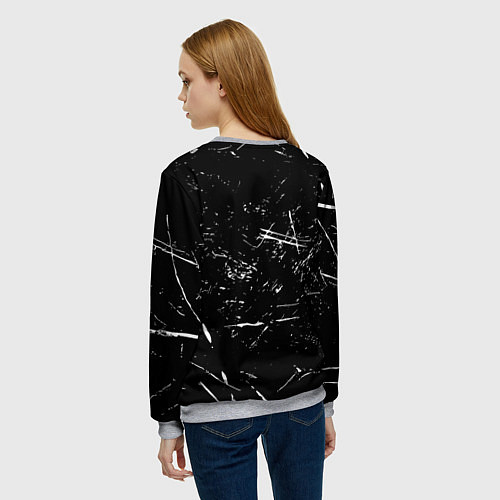 Женский свитшот Ювентус краски штрихи / 3D-Меланж – фото 4