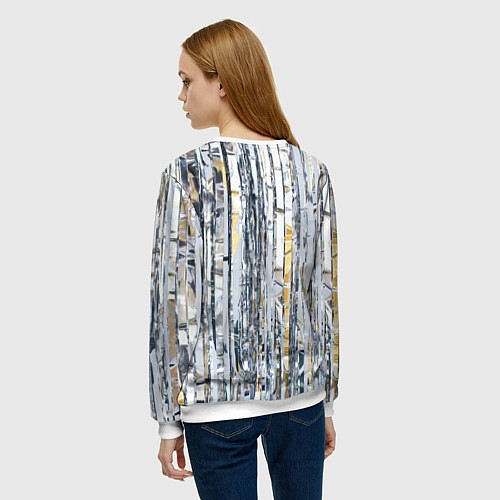 Женский свитшот Новогодний дождик / 3D-Белый – фото 4