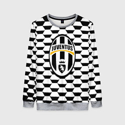 Свитшот женский Juventus геометрия черно белая, цвет: 3D-меланж