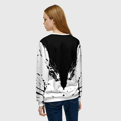 Женский свитшот Ювентус краски всплеск текстура / 3D-Белый – фото 4