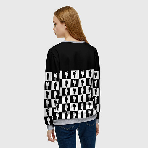 Женский свитшот Манчестер Юнайтед люди паттерн / 3D-Меланж – фото 4