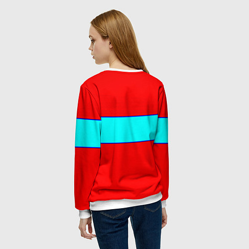 Женский свитшот Бавария Мюнхен полосы линии / 3D-Белый – фото 4