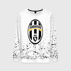 Свитшот женский Juventus краски текстура всплеск, цвет: 3D-белый