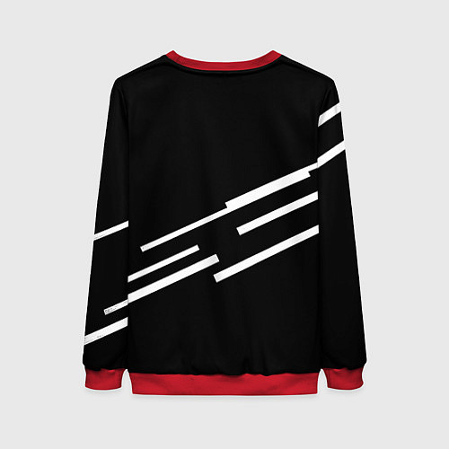 Женский свитшот Реал Мадрид полосы текстура линии / 3D-Красный – фото 2
