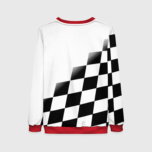 Женский свитшот Ювентус клетка краски / 3D-Красный – фото 2