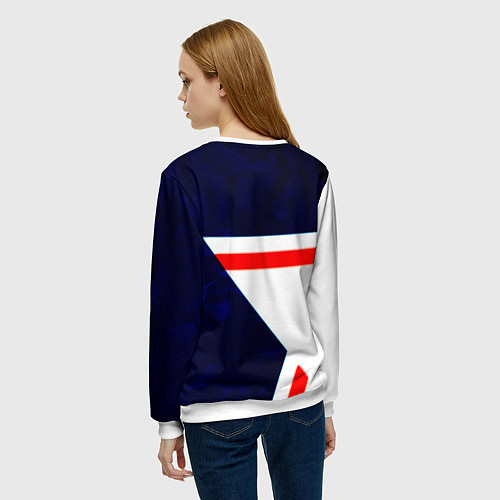 Женский свитшот Бавария звезды геометрия / 3D-Белый – фото 4