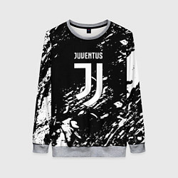 Свитшот женский Juventus белые штрихи красок, цвет: 3D-меланж