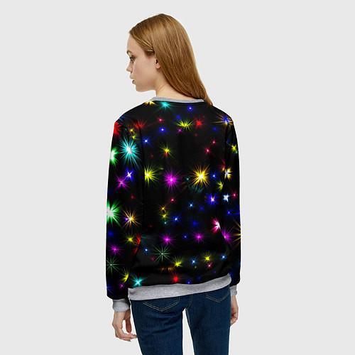 Женский свитшот Манчестер Юнайтед праздничные огни / 3D-Меланж – фото 4