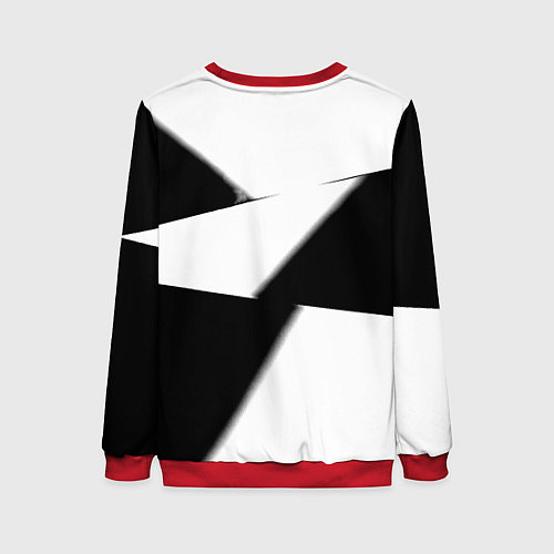 Женский свитшот Реал Мадрид геометрия полосы / 3D-Красный – фото 2