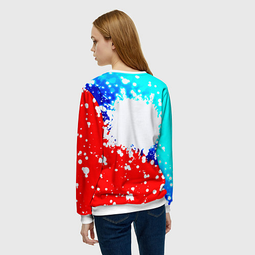 Женский свитшот Манчестер Юнайтед неон / 3D-Белый – фото 4